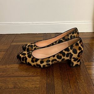 J Crew Calf Hair Leopard Print Heels
